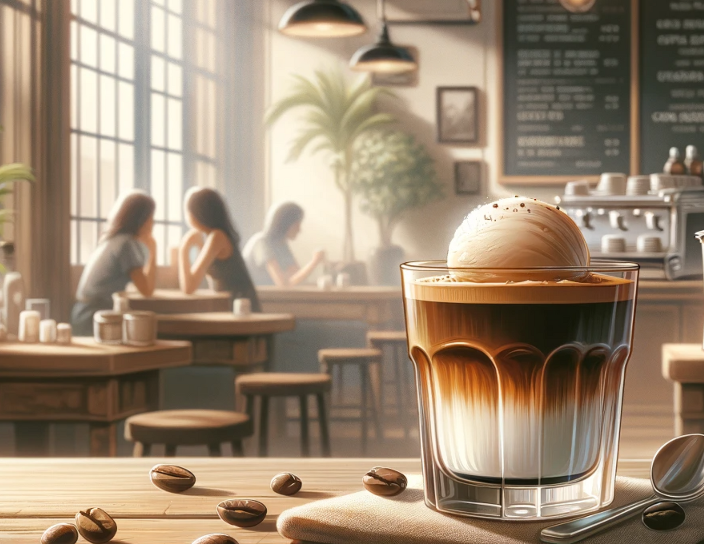 Affogato Delight: Illustrated Café Postcard