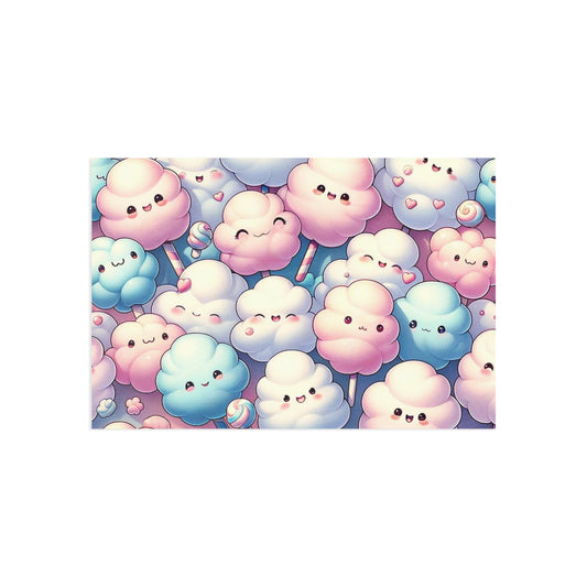 Kawaii Cotton Candy Postcard