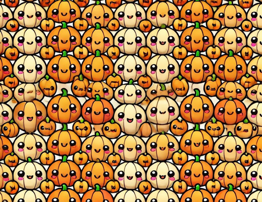 Kawaii Pumpkins Postcard