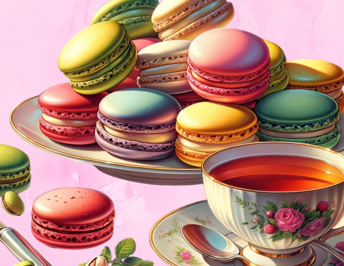 Tea Time Bliss: A Delicate Pairing of Tea and Macarons